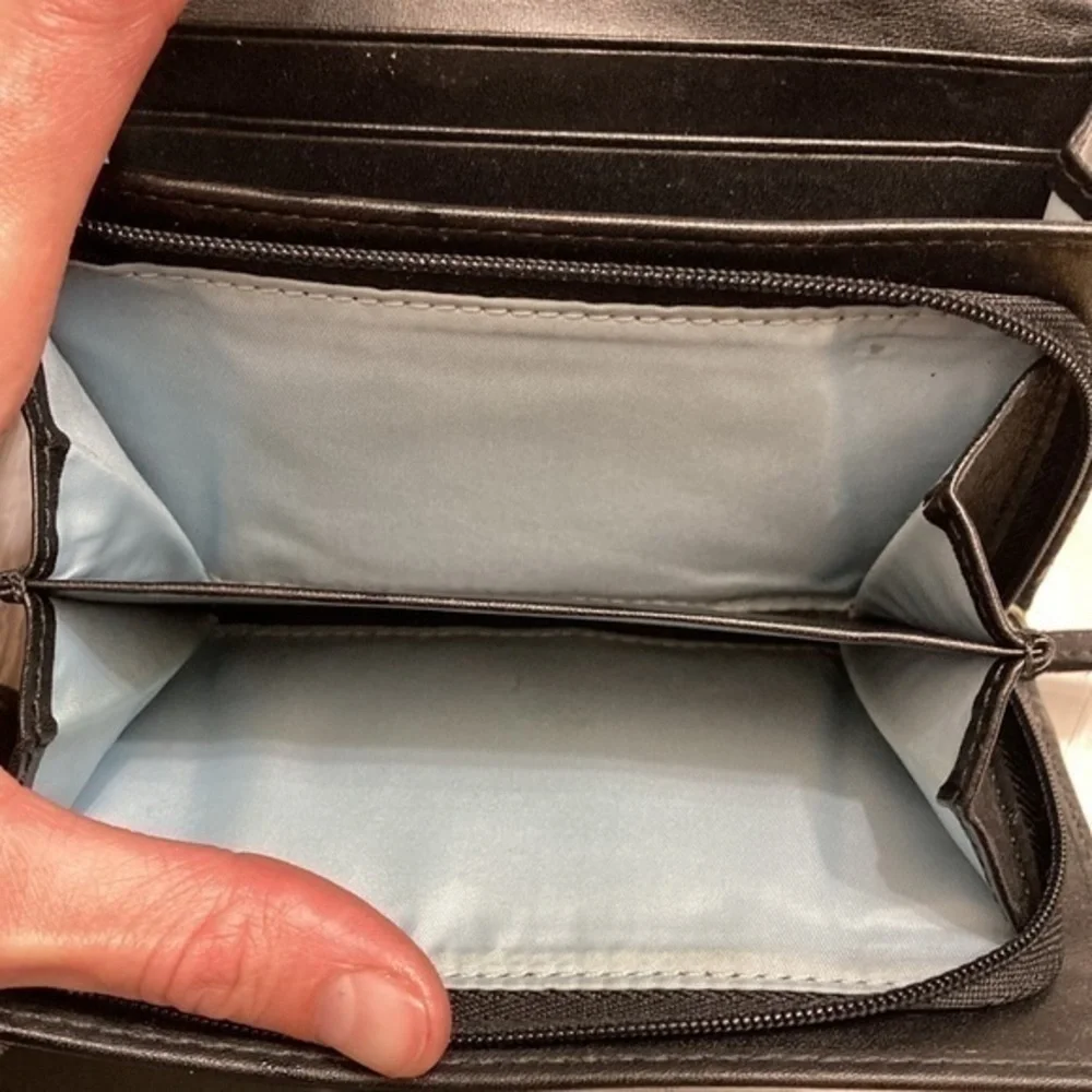 Coach black and white wallet